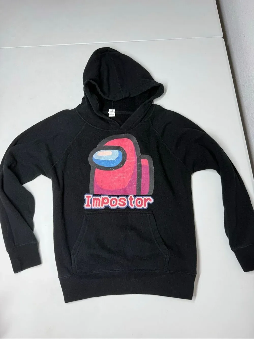 Independent Trading Co Among Us Impostor Black Hoodie Size S (6-8 Years)
